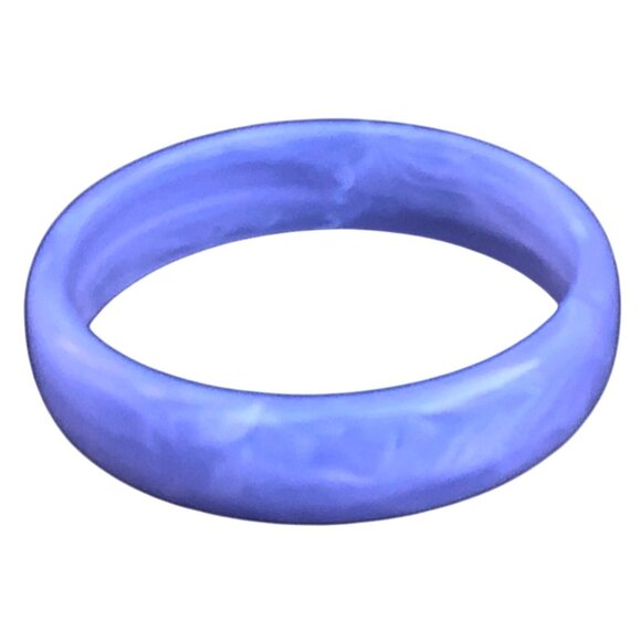 Vintage Pastel Purple Translucent Marbled Lucite Bangle Bracelet Size Large - Picture 5 of 6